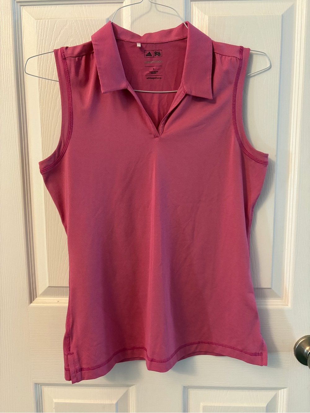 adidas Pink Sleeveless Golf Shirt